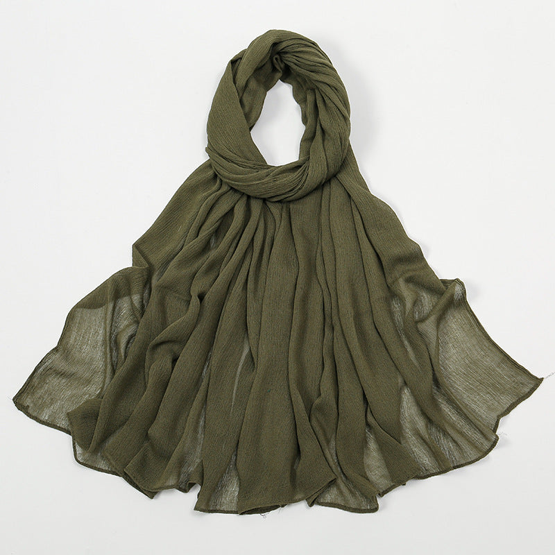 Curling Rayon Wrinkle Scarf Women&