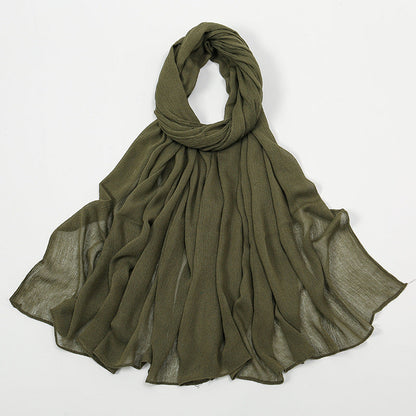 Curling Rayon Wrinkle Scarf Women&