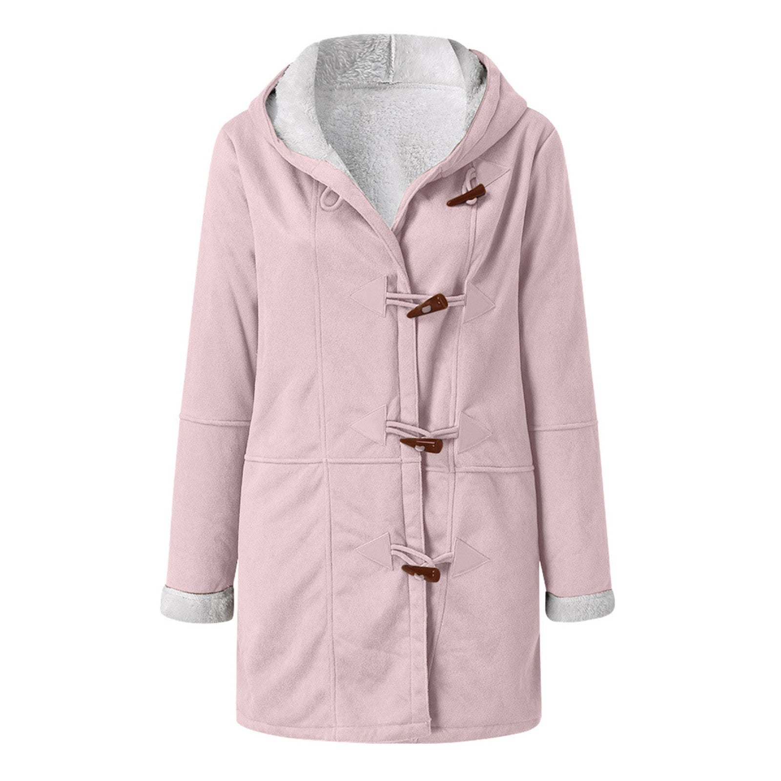 Solid color mid-length hooded jacket Limorista