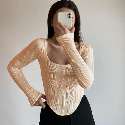 New French Design Pleated Top Limorista