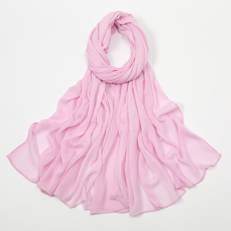 Curling Rayon Wrinkle Scarf Women&