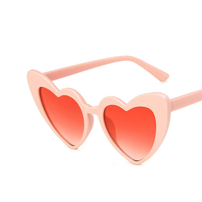 New Trendy Fashion Peach Heart Big Frame Personality Sunglasses Limorista