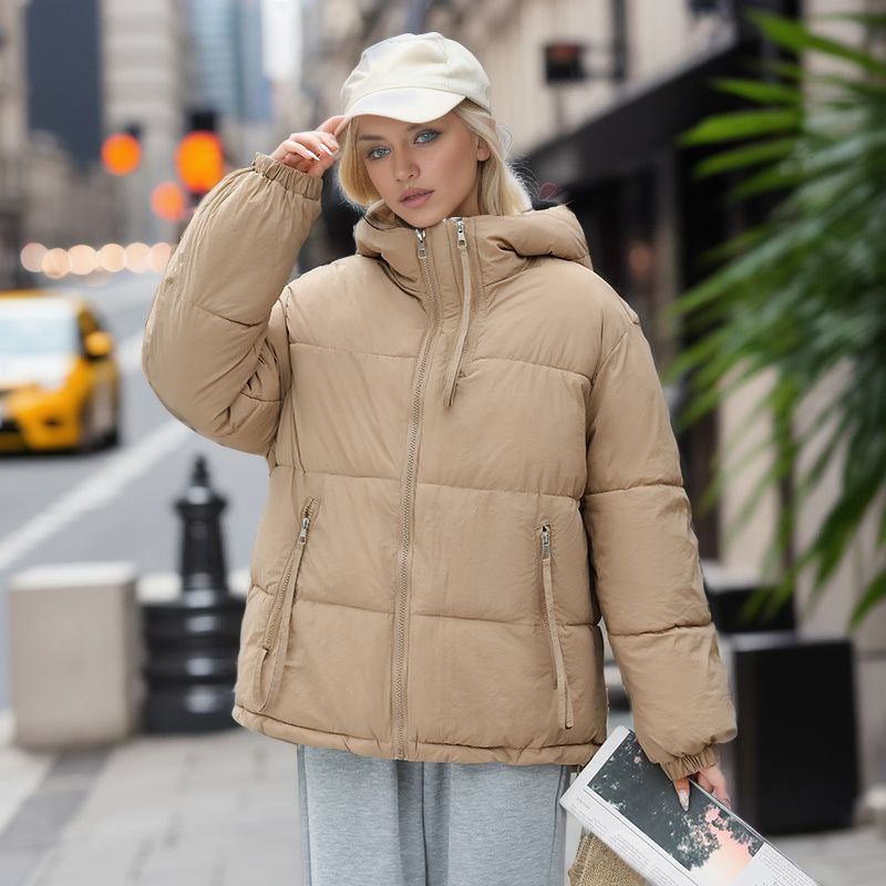 Short Hood Small Thick Fashion Cotton-padded Coat Limorista