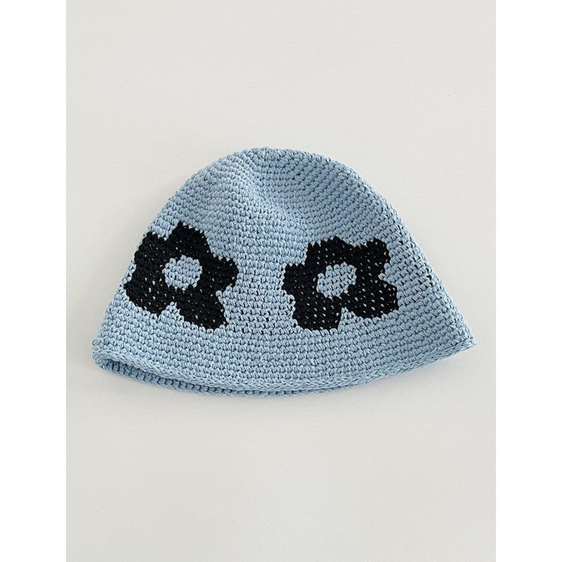 Japanese-style Retro Hollow Flower Handmade Knitted Bucket Hat Women Limorista