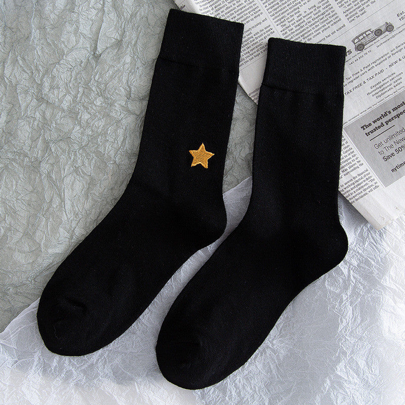 Stars And Moon Pure Color High-top Stockings Jk Socks Tide Socks Limorista