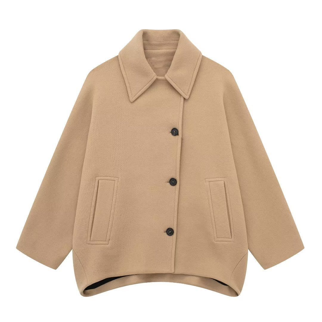 Ladies New Wool Blend Short Coat Limorista