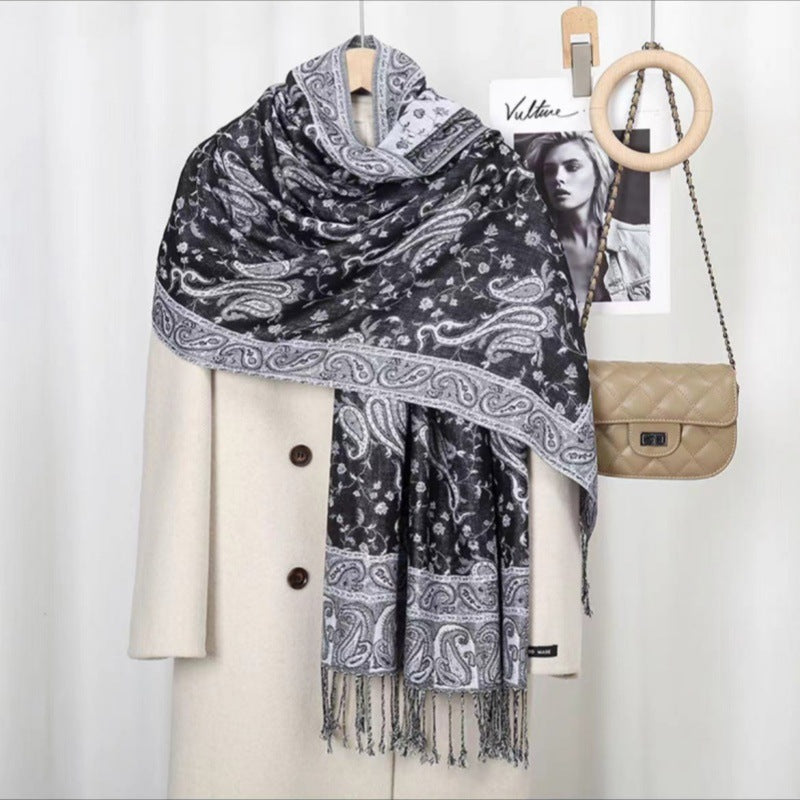 Bohemian Vintage Tassel Cashew Embroidery Ethnic Style Talma Limorista