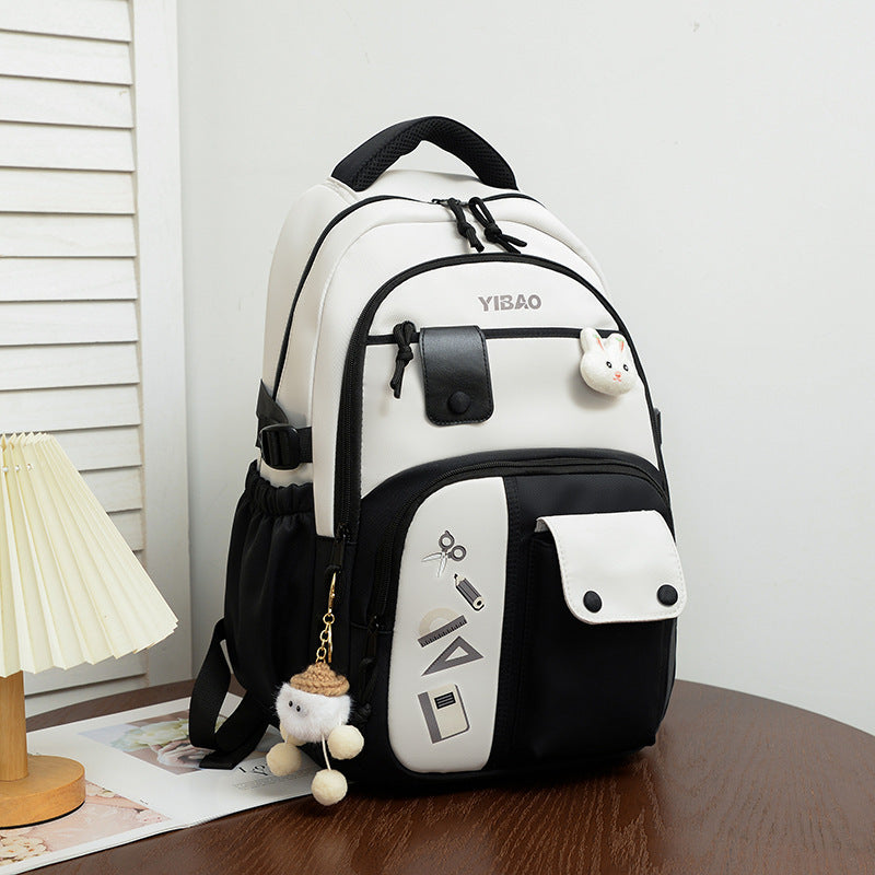 Large Capacity Fashion Color Contrast Stitching Korean Style Western Style Casual Bag Limorista