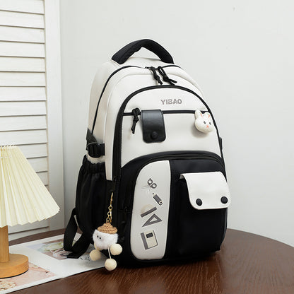 Large Capacity Fashion Color Contrast Stitching Korean Style Western Style Casual Bag Limorista