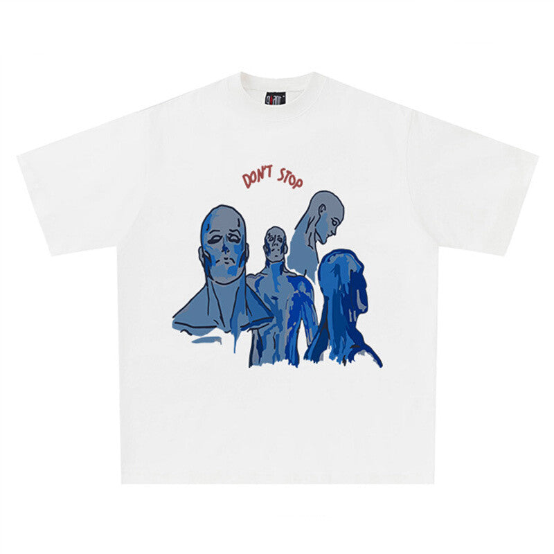 Hand-painted Printed American Short Sleeve Limorista