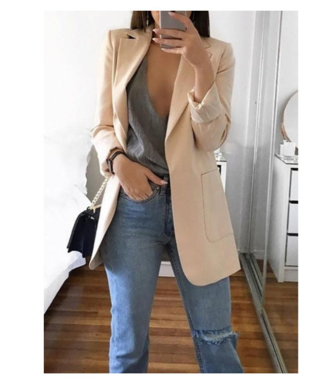 Lapel Slim Cardigan Temperament Blazer Limorista