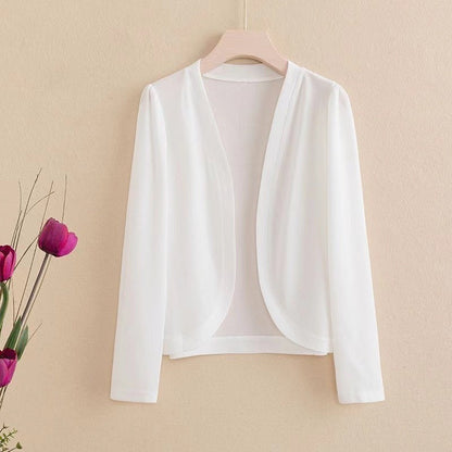 Shawl Cardigan Short Cardigan Pure Color All-matching Women Limorista