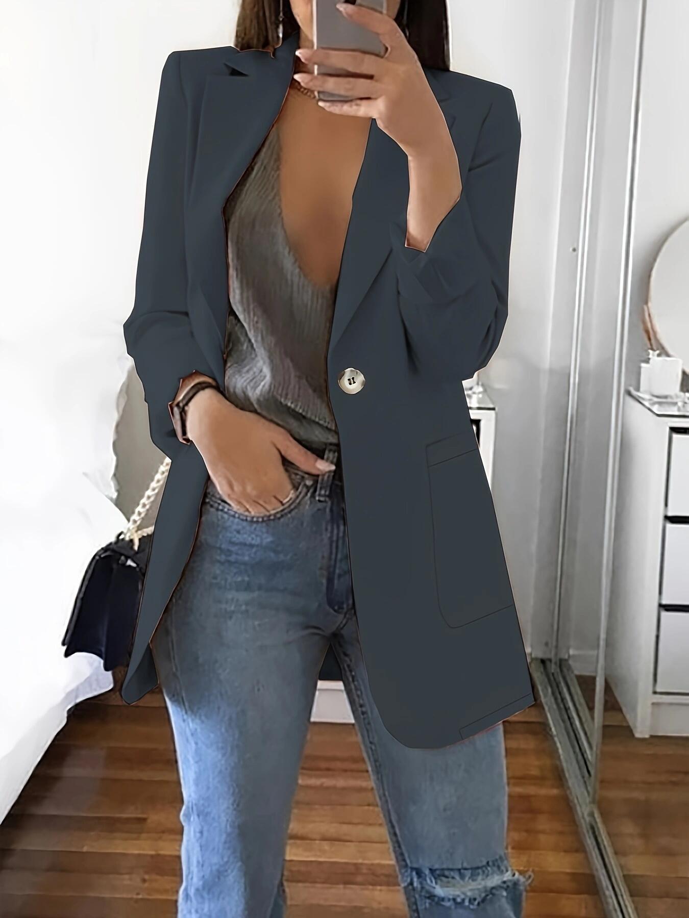 Lapel Slim Cardigan Temperament Blazer Limorista