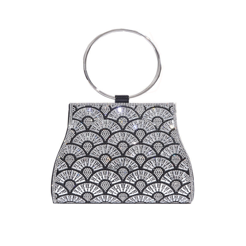 Dinner Bag Inlaid With Diamond PU European And American Chain Limorista
