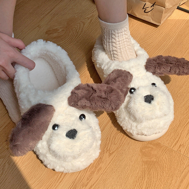 Cute Warm Nose Dog Shoes Room Non Slip Cotton Slippers Limorista