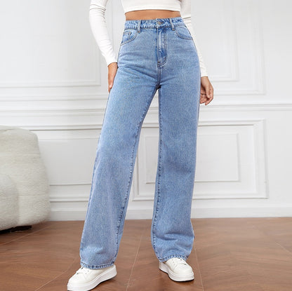 High-waisted Straight-leg Jeans Limorista