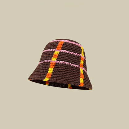 Japanese-style Retro Hollow Flower Handmade Knitted Bucket Hat Women Limorista