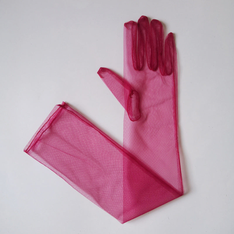 Tulle Plain Bridal Wedding Dress Gloves Limorista