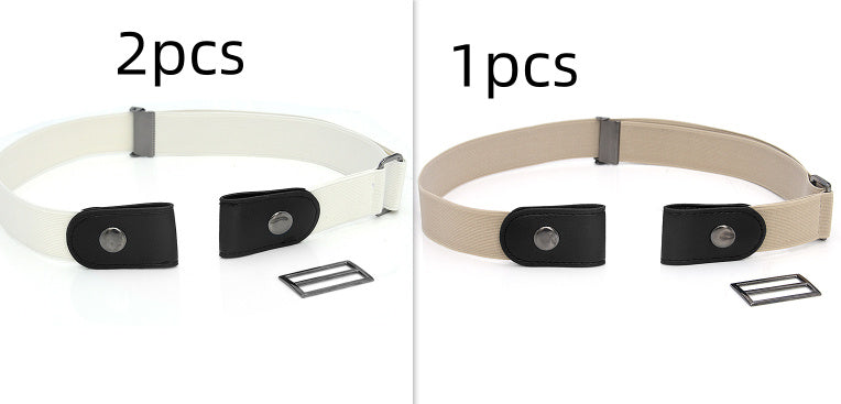 New Slim Elastic Invisible Belt Simple Lazy Belt Fat Elastic Leather Limorista