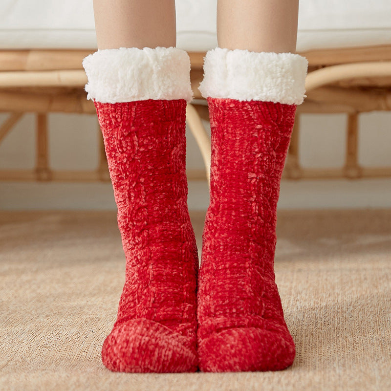 Ladies Winter Warm Floor Sleeping Socks Plus Velvet Limorista