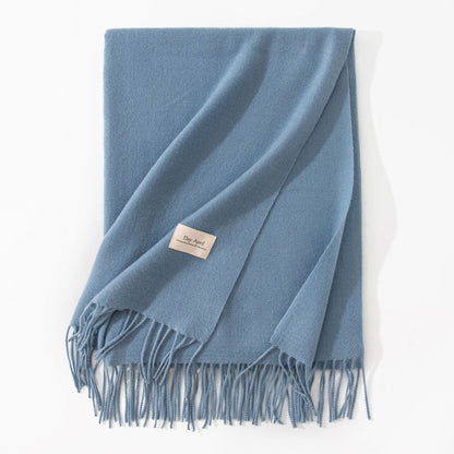 Pure Color Artificial Cashmere Scarf Women&