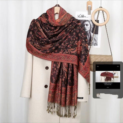 Bohemian Vintage Tassel Cashew Embroidery Ethnic Style Talma Limorista