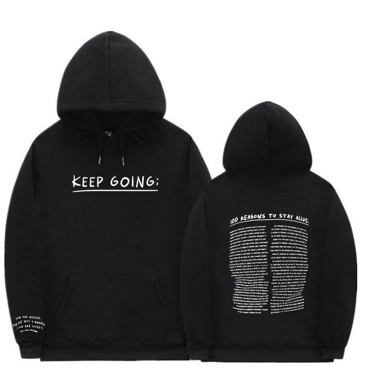Letter Printing Long-sleeved Drawstring Hooded Sweatshirt With Pockets Fashion Sports Hoodie Womens Clothing Limorista