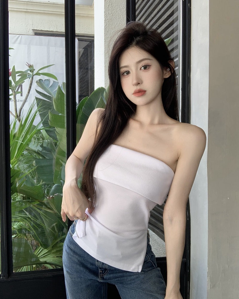 Pure Sexy Hot Girl Off-shoulder Tube Top Vest For Women Limorista