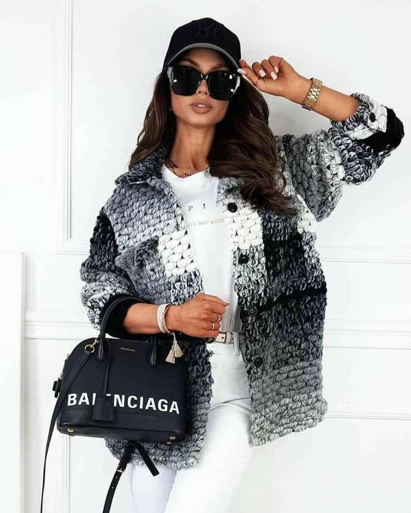 Autumn And Winter New Products Fashion Printed Ladies Woolen Coat Limorista