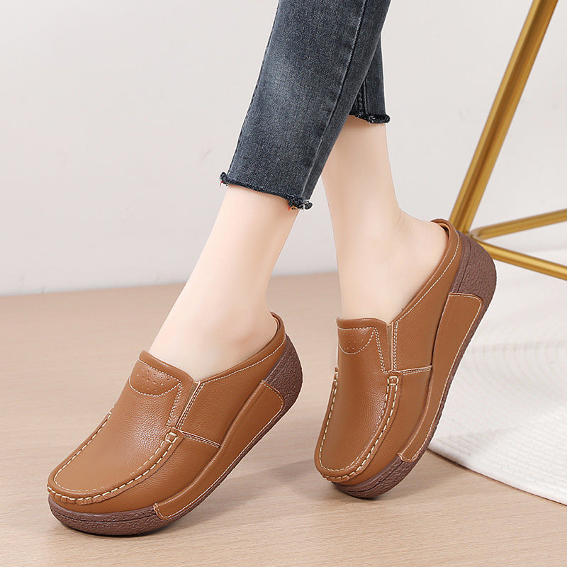 Casual Comfortable Versatile Thick Bottom Toe Cap Slippers Limorista