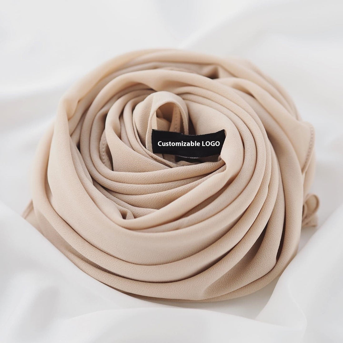 Pure Color Pearl Chiffon Scarf Headcloth Veil Chiffon Scarf Limorista