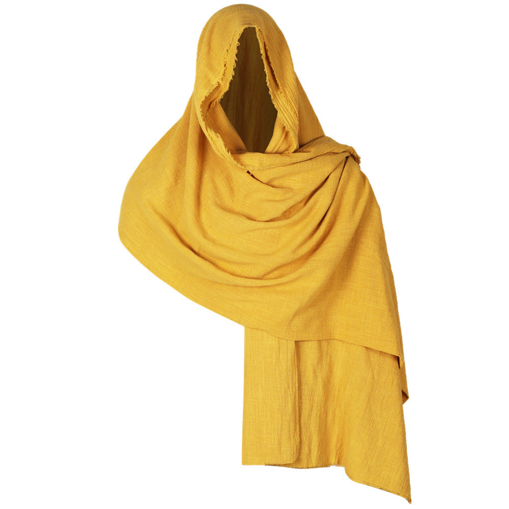 Halloween Medieval Cotton Scarf Cape Wanderer Cloak Limorista