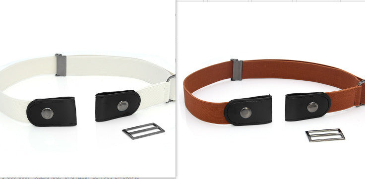 New Slim Elastic Invisible Belt Simple Lazy Belt Fat Elastic Leather Limorista