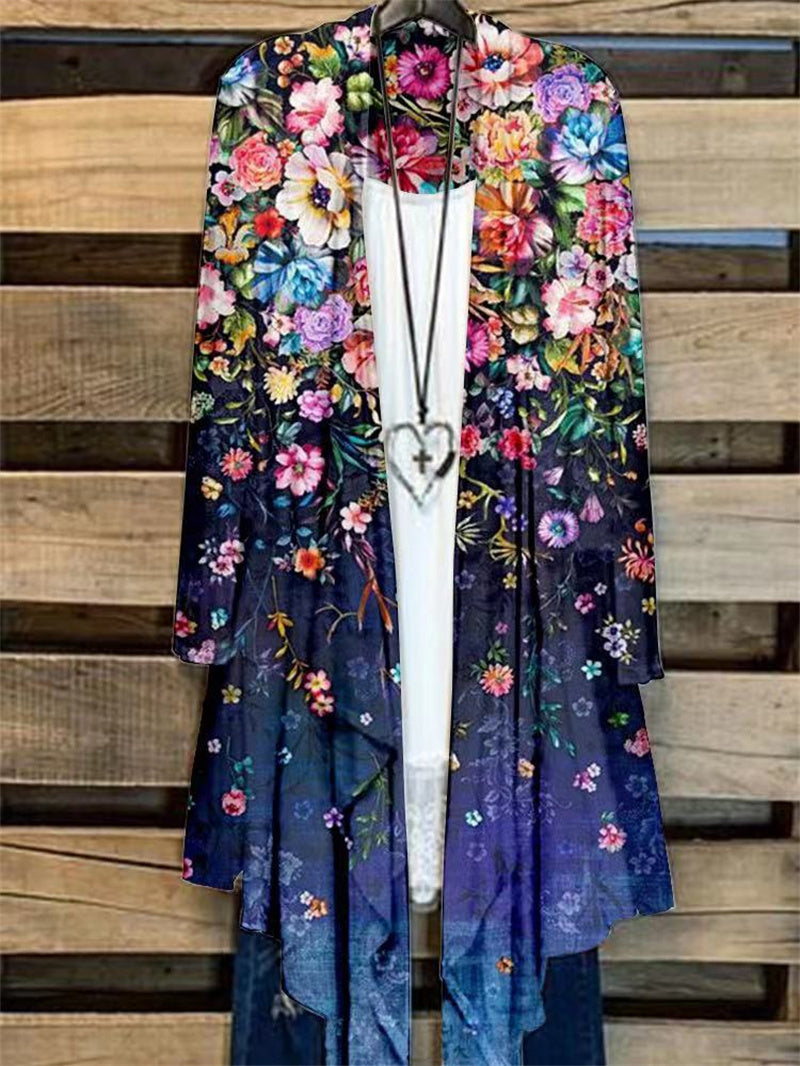 Kvinders Farve Oliemaleri Casual Cardigan Limorista