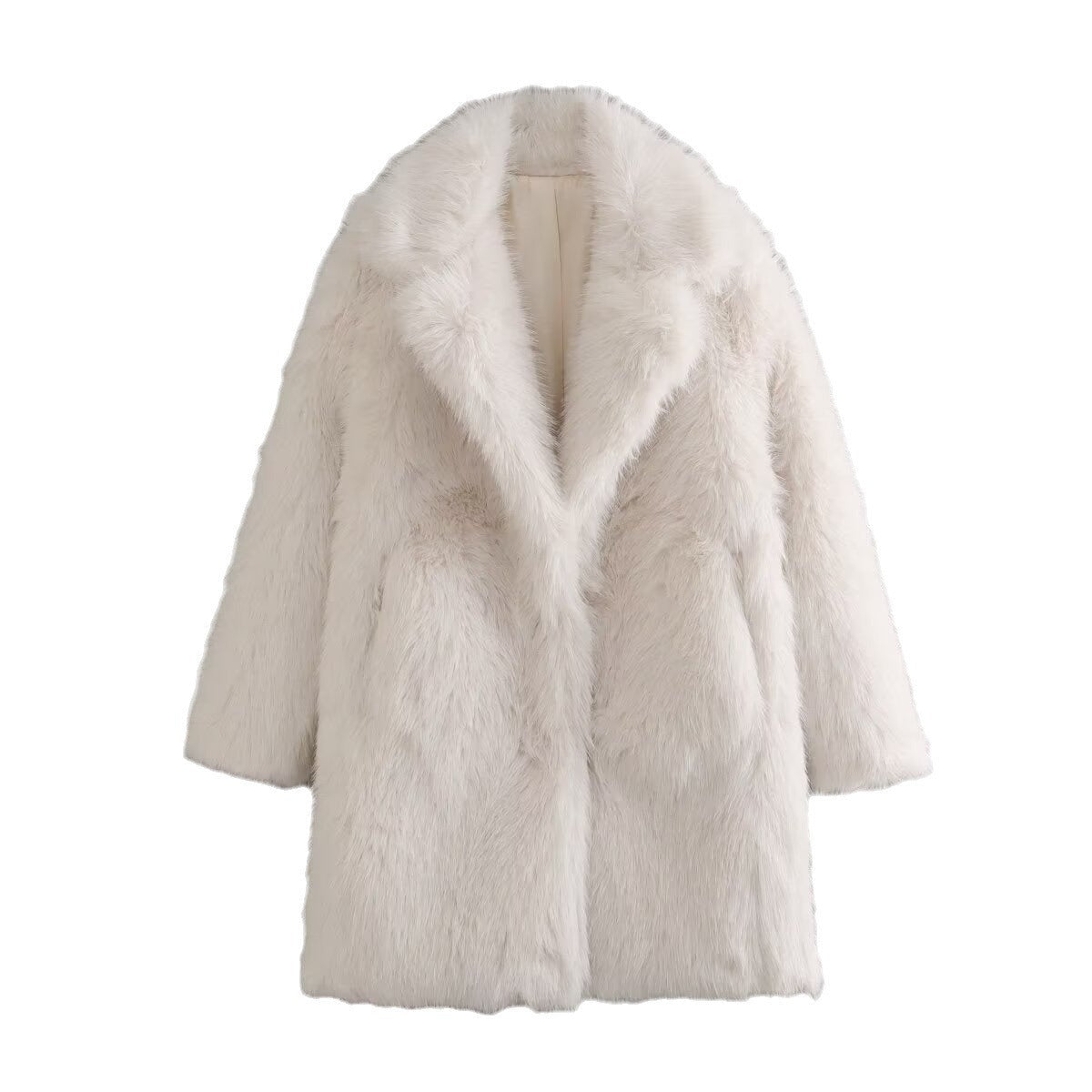 Loose Fashion Mid-length Fur Overcoat Coat Limorista