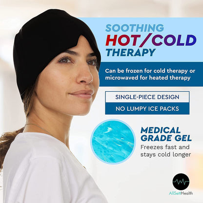 Ice Compress Headache Eye Mask Hat Relief For Migraines, Stress, And Tension Massage Tool Limorista
