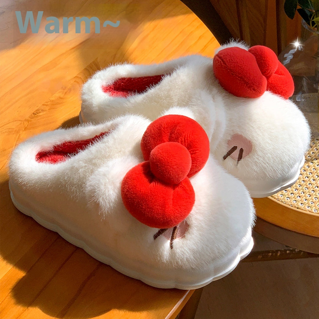 Indoor Warm Girl Plush Slippers For Home Use, Worn Outdoors In Autumn And Winter Limorista