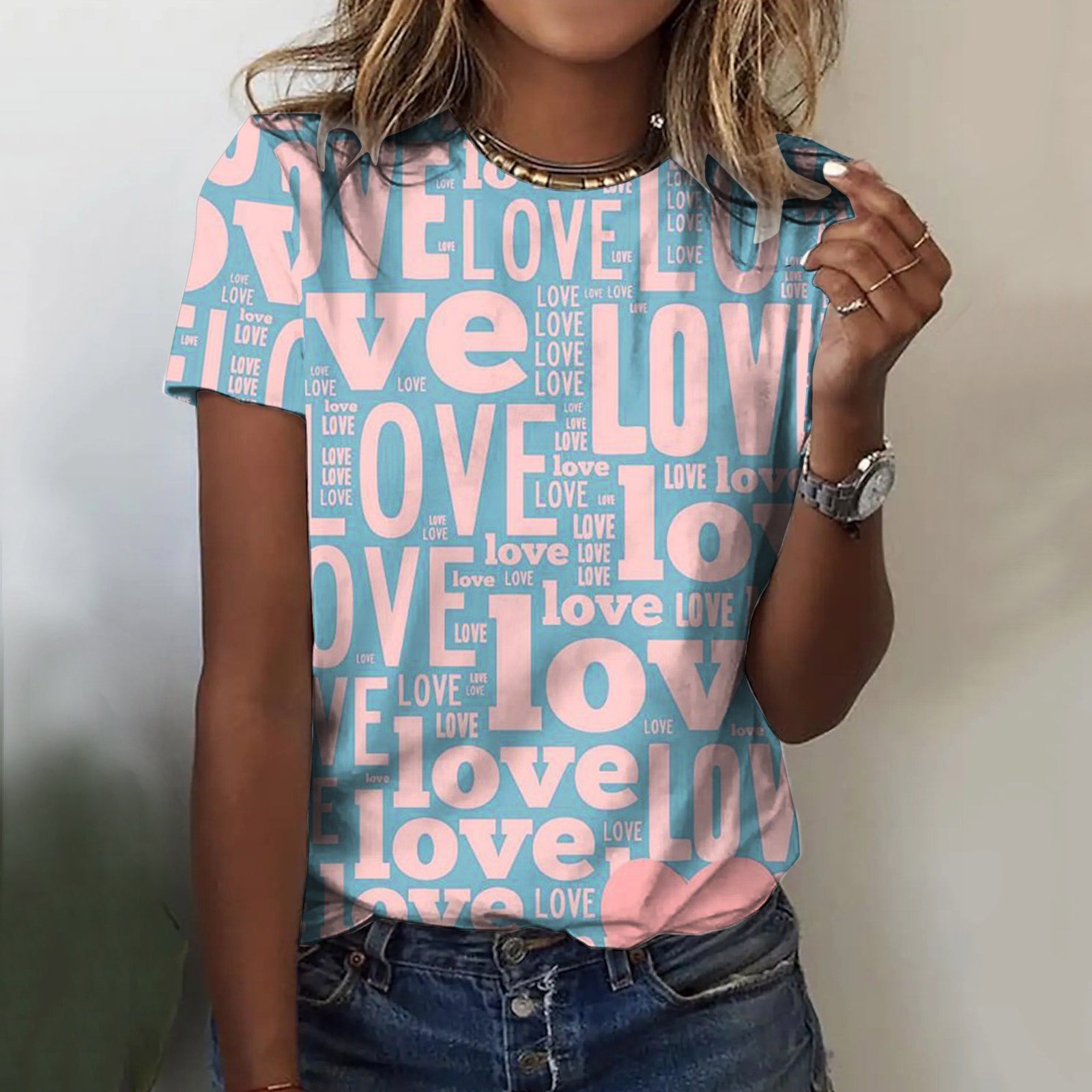 3D Digital Printing Summer New Loose Fashion Brand T-shirt For Women Limorista
