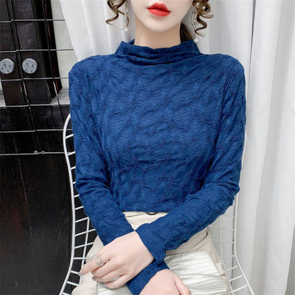 Thickened Half-high Collar Bottoming Shirt For Women Limorista
