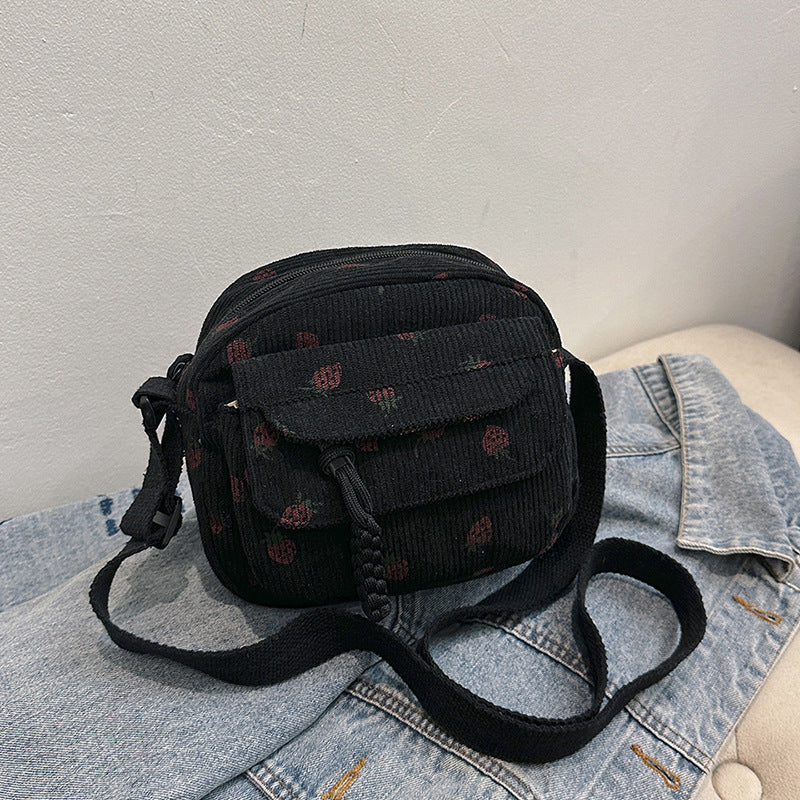 Corduroy Cloth Bag Women&