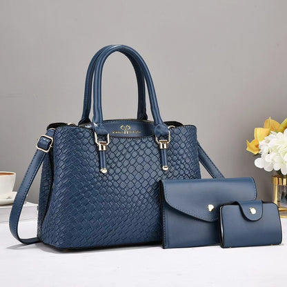 Woven Texture Three-piece Set Large Capacity One Shoulder Combination Bags Limorista