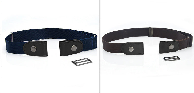 New Slim Elastic Invisible Belt Simple Lazy Belt Fat Elastic Leather Limorista