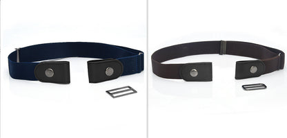 New Slim Elastic Invisible Belt Simple Lazy Belt Fat Elastic Leather Limorista
