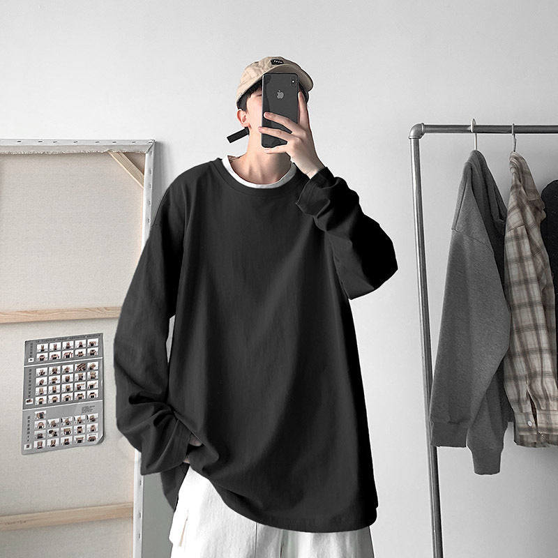 Legible Spring Autumn Long Sleeve T-shirts Men O-Neck Loose Limorista