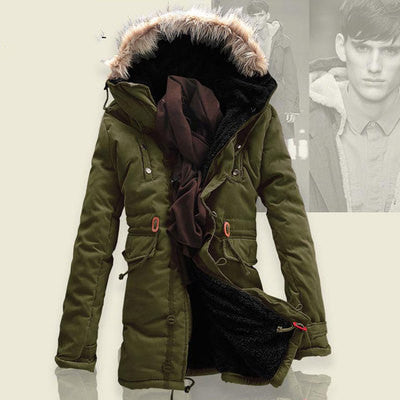 Men Winter Coat Lamb Wool Liner Thick Padded Jacket Men&