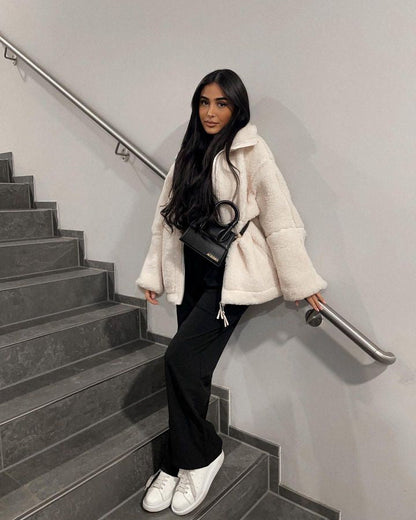 New Fashion Loose Anti-cashmere Personal Leisure Outdoor Zipper Jacket Limorista