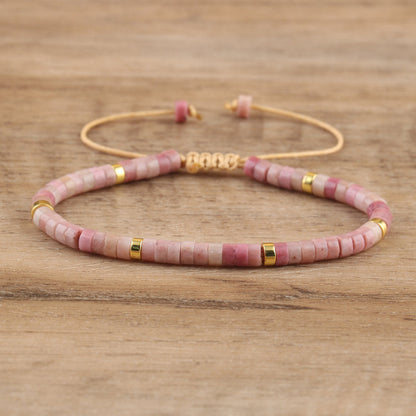 Spacer Beads Beaded Weave Bracelet Women&