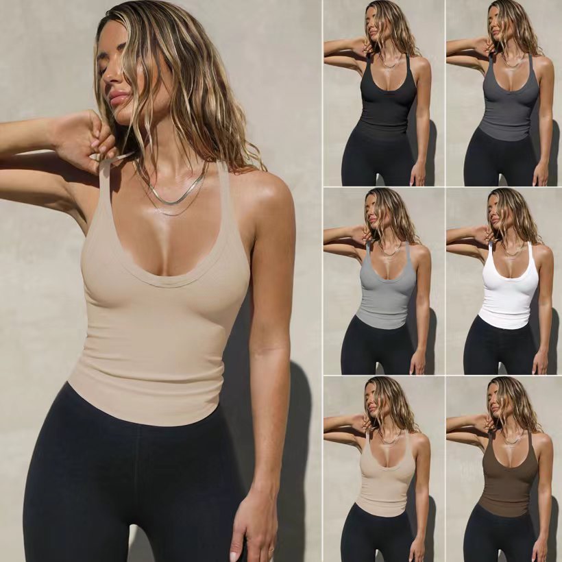Spring Knitted Vest Sexy Slim Top Womens Clothing Limorista