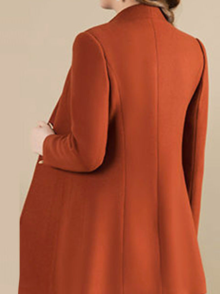 Autumn And Winter Slim Korean Style Solid Color Women&