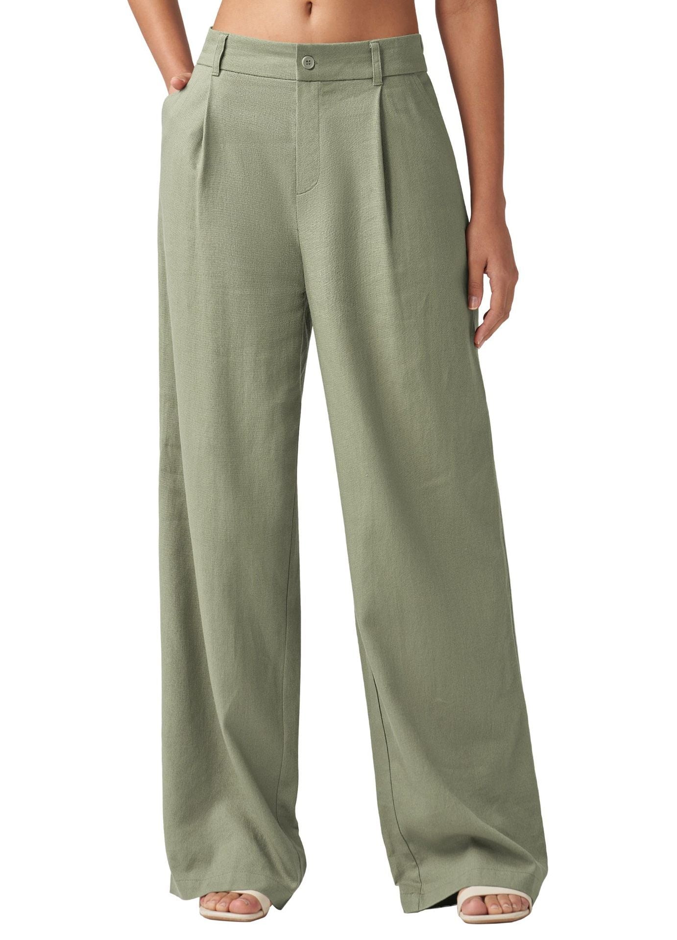 Loose Casual And Comfortable Pocket Straight-leg Pants Limorista